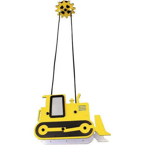 LAMPARA DE TECHO INFANTIL AMARILLA EXCAVADORA RUSTY (1/5)