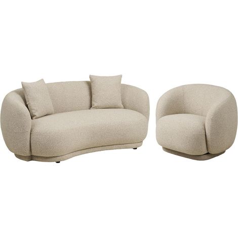 Ella ensemble de canapé 2,5 pers. canapé et fauteuil sable. (1/2)