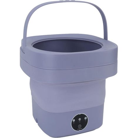 Mini Petite Machine à Laver Portable Pliable, 100-240 V pour Appartement Complet, Petit Lave-Linge Pliable Automatique pour Dortoir (Violet) (1/5)