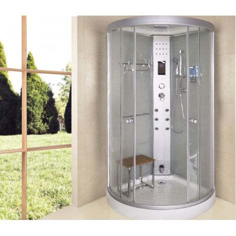 Box Doccia Idromassaggio Bagno Turco Ozonoterapia full optional 90x90cm Sicorage  Quindina