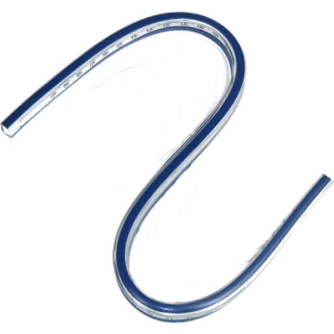 Règle courbe flexible, règle de division double face pour dessin technique et ingénierie, pliable, pour fournitures de bureau, dessin, quilting et patchwork.-75cm (1/5)