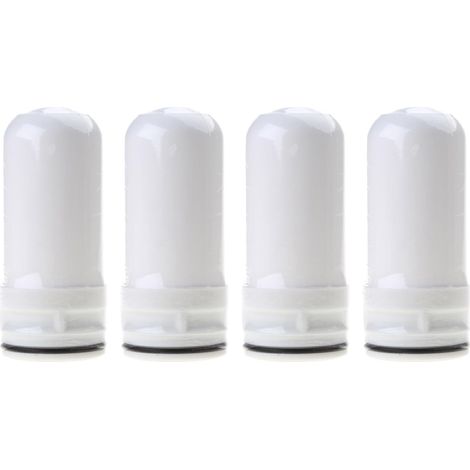 Lot de 4 filtres céramiques pour robinet de cuisine – Filtration charbon actif – Élimine chlore et sédiments – Cartouches filtrantes
