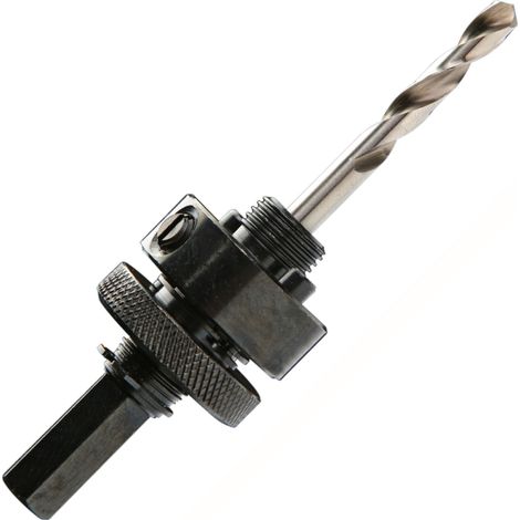Pilote Attachement Hexagonal 9.5mm avec Foret Centreur pour Scie Cloche Ø 32 à 210 mm (1/2)