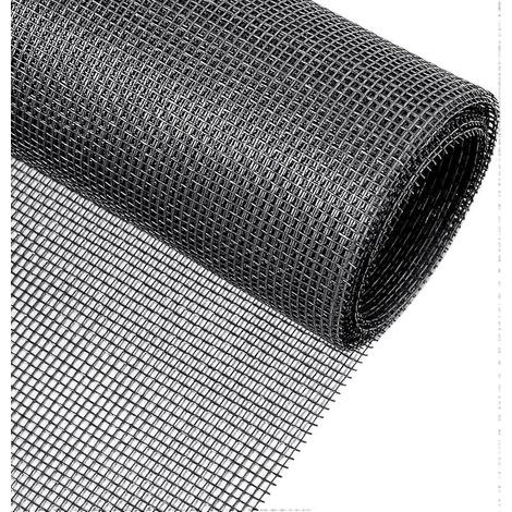 Rouleau de moustiquaire 120 x 250 cm, tissu moustiquaire au mètre pour fenêtres, en fibre de verre ajustable et résistante, anti-rayures, gris, idéal pour cuisine et terrasse. (1/5)