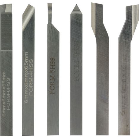 Proxxon - Drehstahlsatz, HSS/Co, 6 x 6 x 60 mm (6-teilig) - 24524