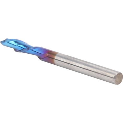 Zweischneidiger Schaftfräser aus blauem Wolframkarbid, Linksschnitt, 3,175 mm Schaftdurchmesser, 8 x 40 mm Fräswerkzeug, HSS-Schnellarbeitsstahl für Holz und Metall (1/5)