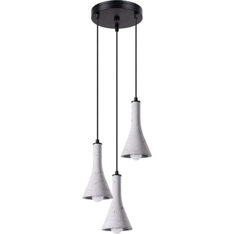 Lámpara colgante Alna 3 luces , cemento (1/5)