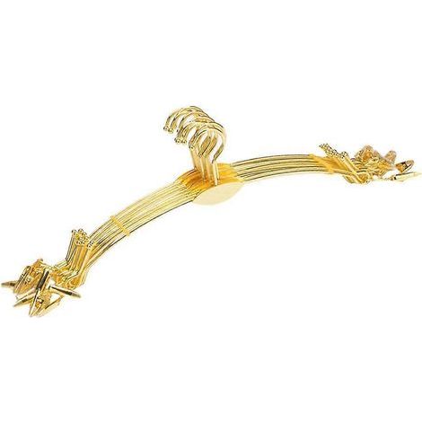 Set mit 10 dicken, rutschfesten Kleiderbügeln für Kleidung und Unterwäsche, mit Clips, für Zuhause und Geschäft (glatt goldfarben) - Gold (1/4)