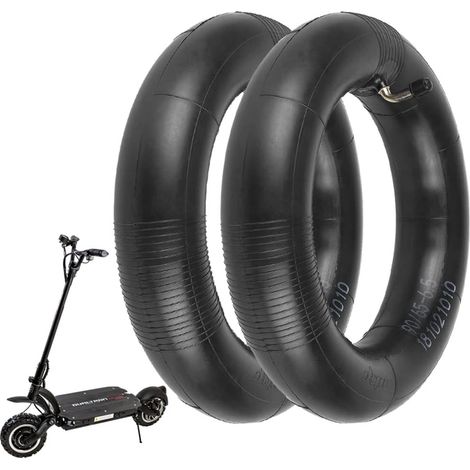 90/65-6.5 Chambre à Air Renforcée avec Valve Coudée 90° pour 11 Pouces Pneu Gonflable Off-Road, Slick et Road pour Zero 11X/Speedual Plus/Dualtron Ultra/Kaabo Trottinette électrique (2 Pièces) (1/5)