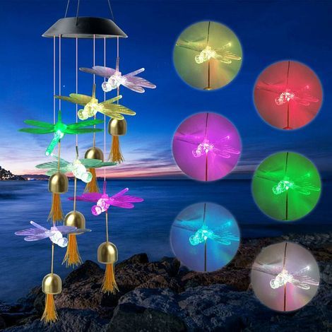 Stück Libellen-Geschenkidee, Gartengeschenk für Mama, Solar-Windspiel Libelle (1/5)