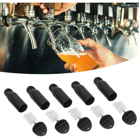 Set mit 5 Bürsten und 5 Kappen für Bierzapfhähne aus ABS und Gummi – Bar- und Wohnaccessoires (1/5)
