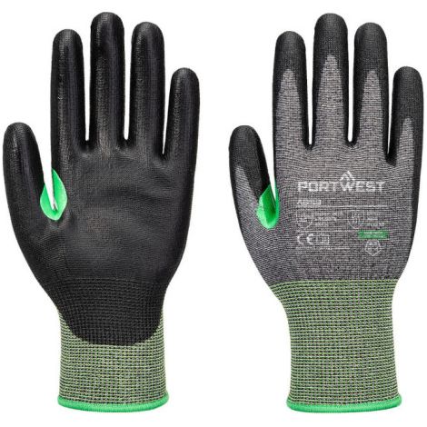 Guante de PU CS Cut C15 PORTWEST A638 S Gris/Negro