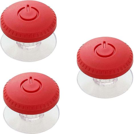 Lot de 3 boutons de réservoir de toilette, boutons-poussoirs de toilette, poignées de tiroir multifonctions, poignées de porte élégantes pour la maison, bouton de chasse d'eau-Red