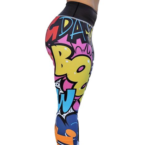 Vêtements de yoga imprimés, pantalons de sport taille haute gainants, pantalons de yoga à séchage rapide, pantalons moulants (1/5)