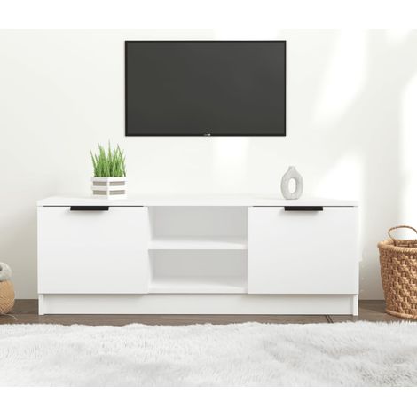 TV-Schrank Weiß 102x35x36,5 cm Holzwerkstoff