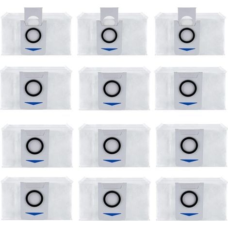 Lot de 12 Sac d'aspirateur Accessoires pour Ecovacs Deebot X1 Omni / X1 e Omni, Aspirateur Accessoires de Rechange Sac à poussière (1/4)
