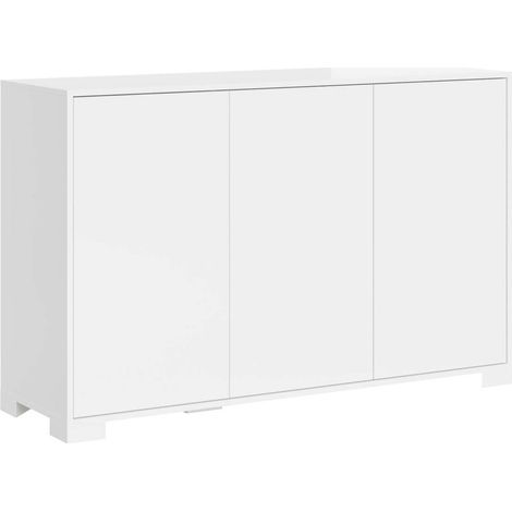 Madia 3 ante 130x40x83 cm Lumina bianco lucido