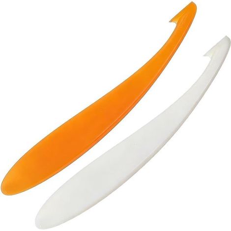 Set di 4 pelapatate per arance in plastica, 15 cm, design ergonomico, bianco e arancione, per il consumo quotidiano di frutta. (1/5)