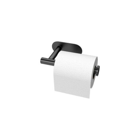 Porte Papier Toilette, Porte Rouleau Papier Toilette Mural, Support Papier Toilette sans Perçage, Acier Inoxydable Auto-adhésif 3M Porte Rouleau Toilette pour Cuisine et Salle de Bain, Noir (1/5)