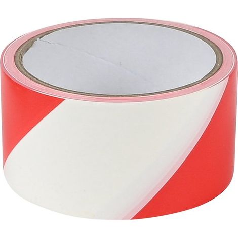 Ruban de signalisation rouge et blanc 50 m (1/2)