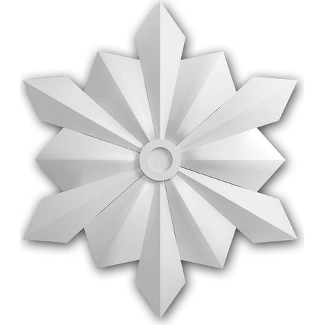Rosetón Profhome 156805 Medallón Elemento decorativo estilo Art déco blanco Ø 38 cm