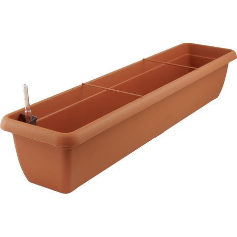 Geli Bewässerungsblumenkasten Aqua Andalucia 100 cm terracotta Blumenkästen