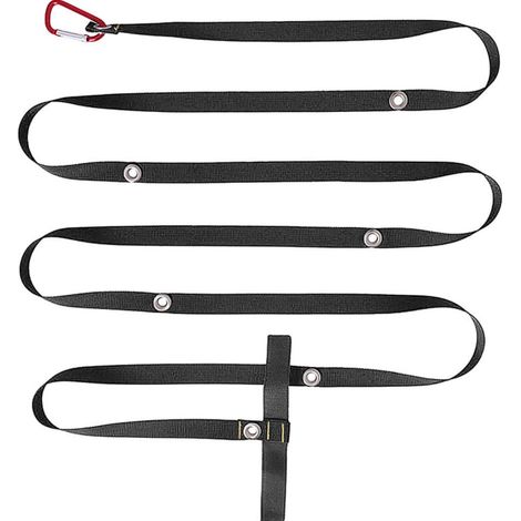 Tente de camping en plein air Corde à vent en nylon durable Boucle de corde de tente multifonctionnelle multifonctionnelle Longe de corde de tente réglable (Noir) (1/2)