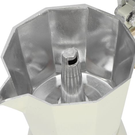 Bouilloire à café octogonale en aluminium 150ML, pot Moka jaune pâle pour maison et café