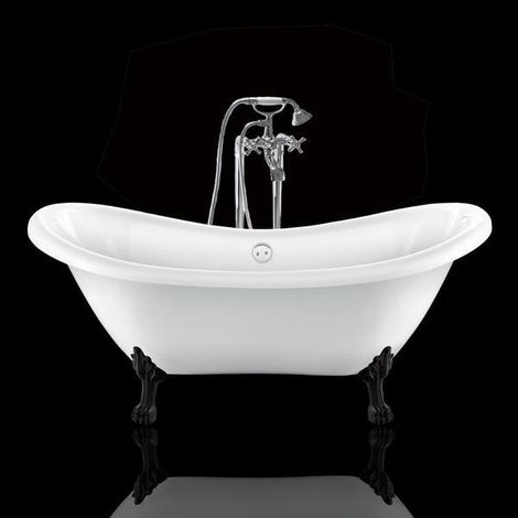 Bañera con patas DARLINGTON 175 cm patas LEÓN NEGRAS