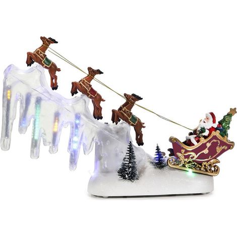 Giostra Natalizia Con Luci Led, Musica E Movimento L29xp6xh23cm