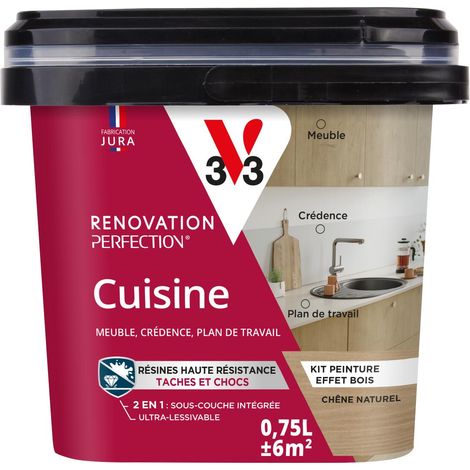 Peinture cuisine Rénovation perfection® Kit V33 Chêne naturel 0,75L (1/3)