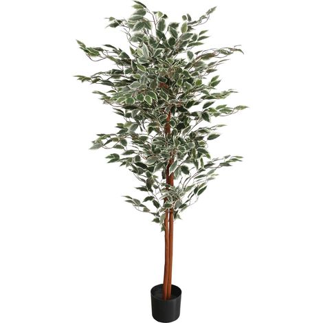 160cm Artificial Ficus with Natural Variegated Leaves (1/3)