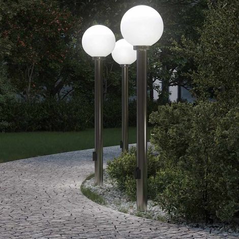 vidaXL Lampioni a colonnina con presa elettrica 3 pz 120 cm IP44 (1/5)