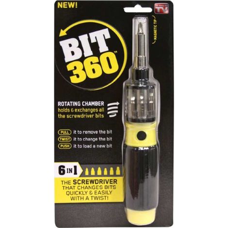 Bit 360 Cacciavite 6 In 1 Twist Bit Punte Magnetiche Universale Casa Lavoro Kit (1/3)