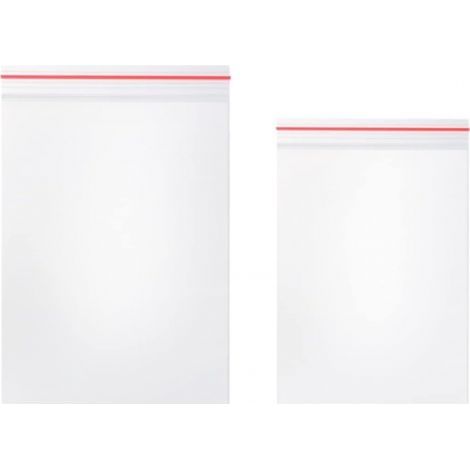 Lot de 200 sachets transrents avec fermeture à glissière, deux cks de tailles différentessacs en polyéthylène basse densité, adaptés à un usage alimentaire, 6 8 cm + 10 15 cm (1/5)