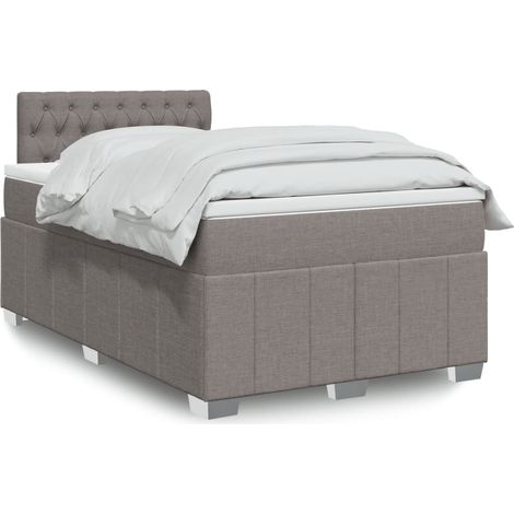 Boxspringbett mit Matratze Taupe 120x200 cm Stoff (1/5)