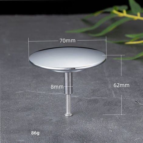 Universal Badewannenstöpsel, Chrom Ablaufstöpsel mit innovativer Doppeldichtung, Stöpsel für jede handelsübliche Badewanne, höhenverstellbar,