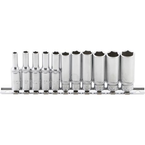 BGS Steckschlüssel-Einsatz-Satz Sechskant, tief Antrieb Innenvierkant 6,3 mm SW 4 -13 mm 11-tlg. (1/5)