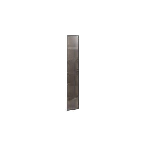 Composad Davinci Tür Aluminium und Glas Schwarz 373x20x2096 mm