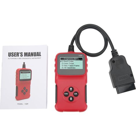 Ortviai Lecteur de codes OBD2 professionnel V309 multilingue pour voitures à partir de 1996 (1/5)