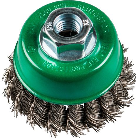 Klingspor BT 600 Z Topfbürsten gezopft ohne Ring Anzahl Reihen 1, 65 mm Gewinde M 14 0,5 Edelstahl (1/4)