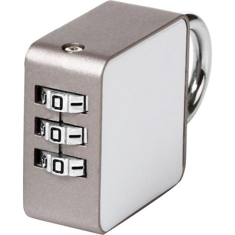 Zahlenschloss zum Personalisieren, silber, für Koffer, Rucksäcke, Taschen