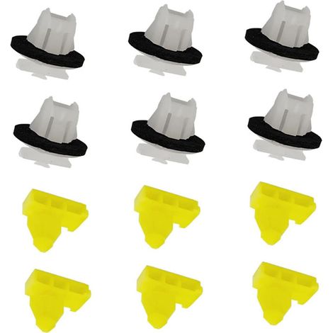 40 pièces Kit de clips de moulure de garniture d'entourage de jante de voiture en plastique Compatible avec 76847JG00A / 76882JG10A (1/4)
