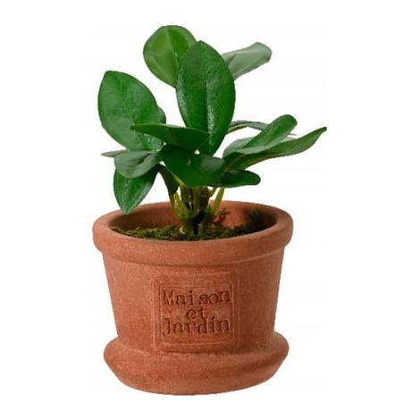 Plante artificielle en pot décoratif 8x17cm Vert décoratif (1/3)