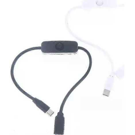 Neues universelles 4A-Hochstrom-Verlängerungskabel Typ C (Stecker und Buchse) mit Ein-/Ausschalter (Typ-C-Netzkabel) (1/4)