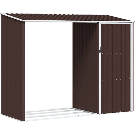 Maison Exclusive - Capanno per Legna da Giardino 245x98x159 cm in Acciaio Zincato (1/5)
