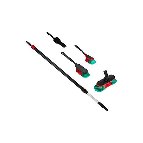 Juego de cepillos para coche  con conexión Gardena y grifo
