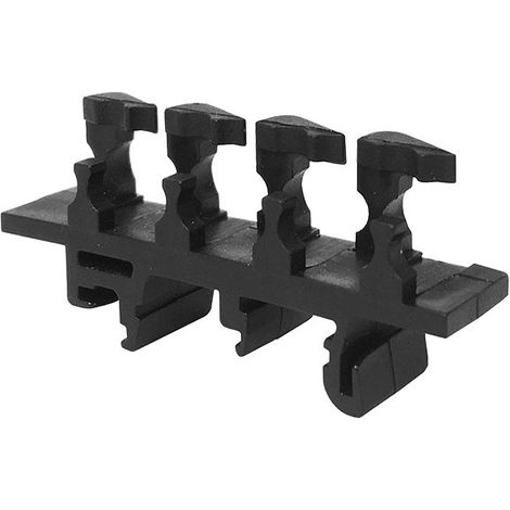 Adaptateur rail DIN noir (phase) pour répartiteur en laiton 16mm² - MOREK