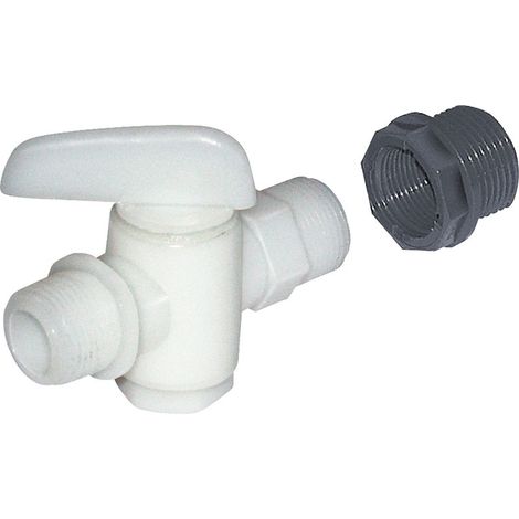 BRB Ablaufhahn mit 3/4" Gewinde für Palettenboxen 1200x1 mm, Durchlauf NW 15,5 mm (1/2)