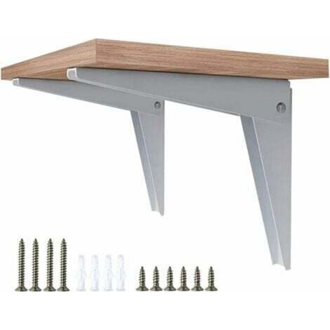 Support mural pliable, supports d'étagère, supports d'étagère, support pliable en métal, support de garage, étagère de bricolage, support d'étagère BlConsole (1/5)